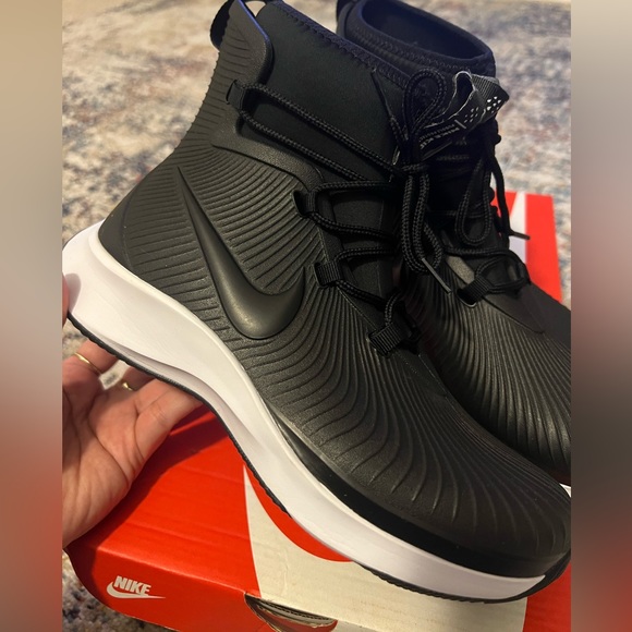 Nike Binzie Black Waterproof Sport Rain Boots Kids Youth Girls - Picture 9 of 12